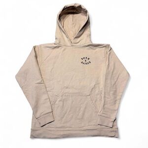 Born X Raised rocker hoodie double sided pullover hoodie tan beige M mens